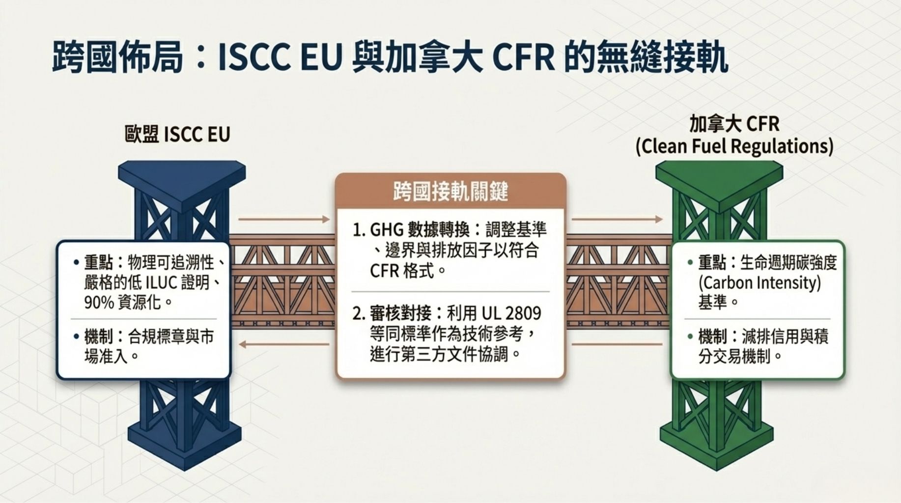 跨國比較：ISCC 與加拿大 Clean Fuel Regulations 的接軌