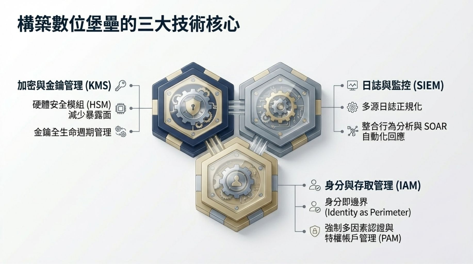 關鍵技術控制解析：加密、日誌/監控（SIEM）、身份與存取管理